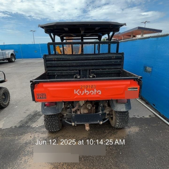 2022 Kubota RTV-X1140W-H Plastic Canopy, Windshield Acrylic Clear, LED Strobe Light, Wire Harness Kit, Back up Alarm