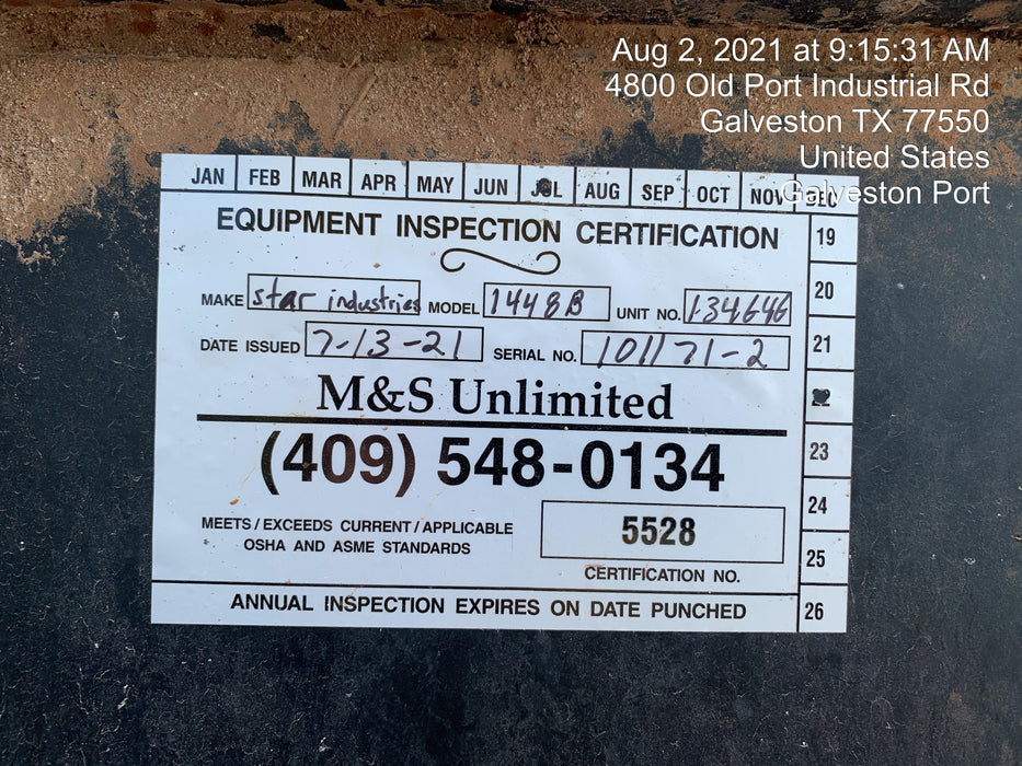 2021 STAR INDUSTRIES 1448B