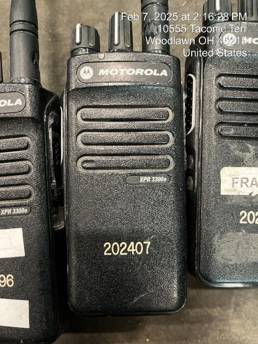 2021 MOTOROLA XPR3300E