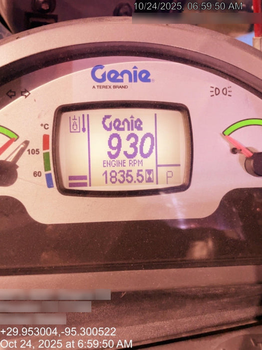 2019 Genie GTH-5519 Cab/Heat/AC, Solid RT Tires, LED Work Lights, Beacon 48" Carriage, 48" Forks