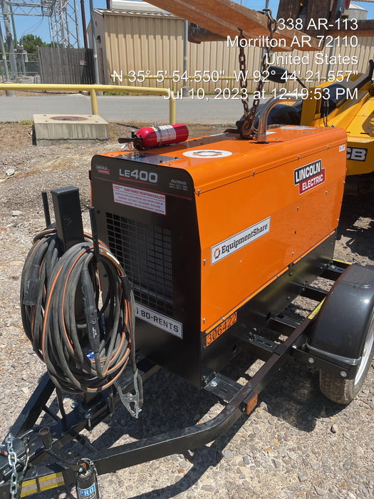 2023 Lincoln Electric LE400 Kubota V1505, Trlr, Cable Rack, Light Kit, ES Decals, T3