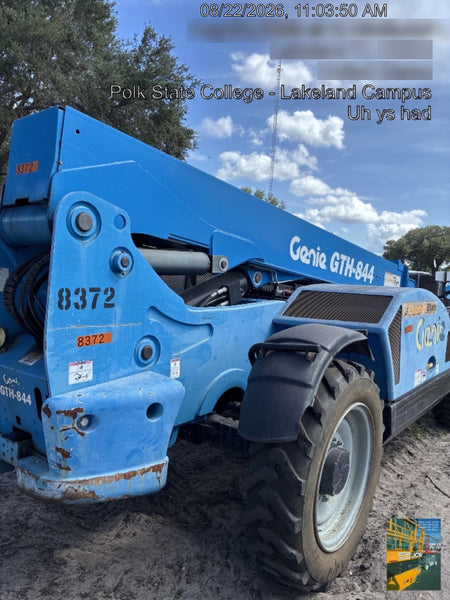 2018 Genie GTH-844 Genie GTH-844D w/Open ROPS, FF Tires, Work Light/Beacon, 60" Carriage and Forks