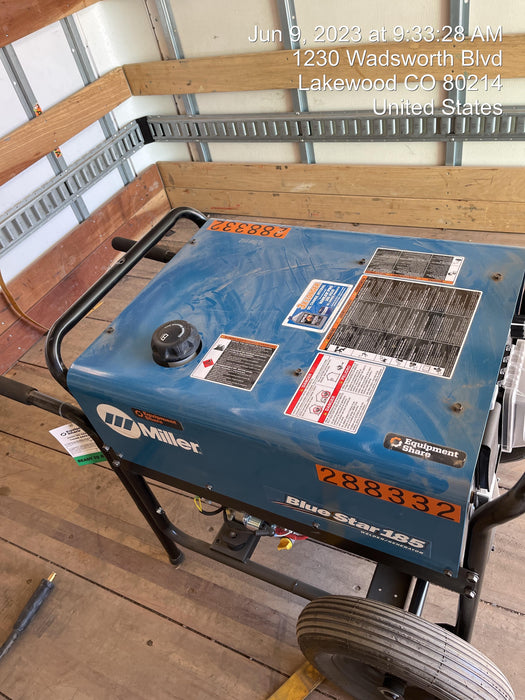 2023 Miller Electric Blue Star 185 Engine Driven Welder, Electric Start, 13 hp, Gas, 6,500 W Peak 907664