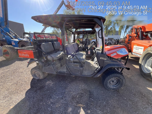 2022 Kubota RTV-X1140W-H Plastic Canopy, Windshield Acrylic Clear, LED Strobe Light, Wire Harness Kit, Back up Alarm