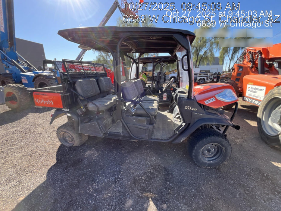 2022 Kubota RTV-X1140W-H Plastic Canopy, Windshield Acrylic Clear, LED Strobe Light, Wire Harness Kit, Back up Alarm