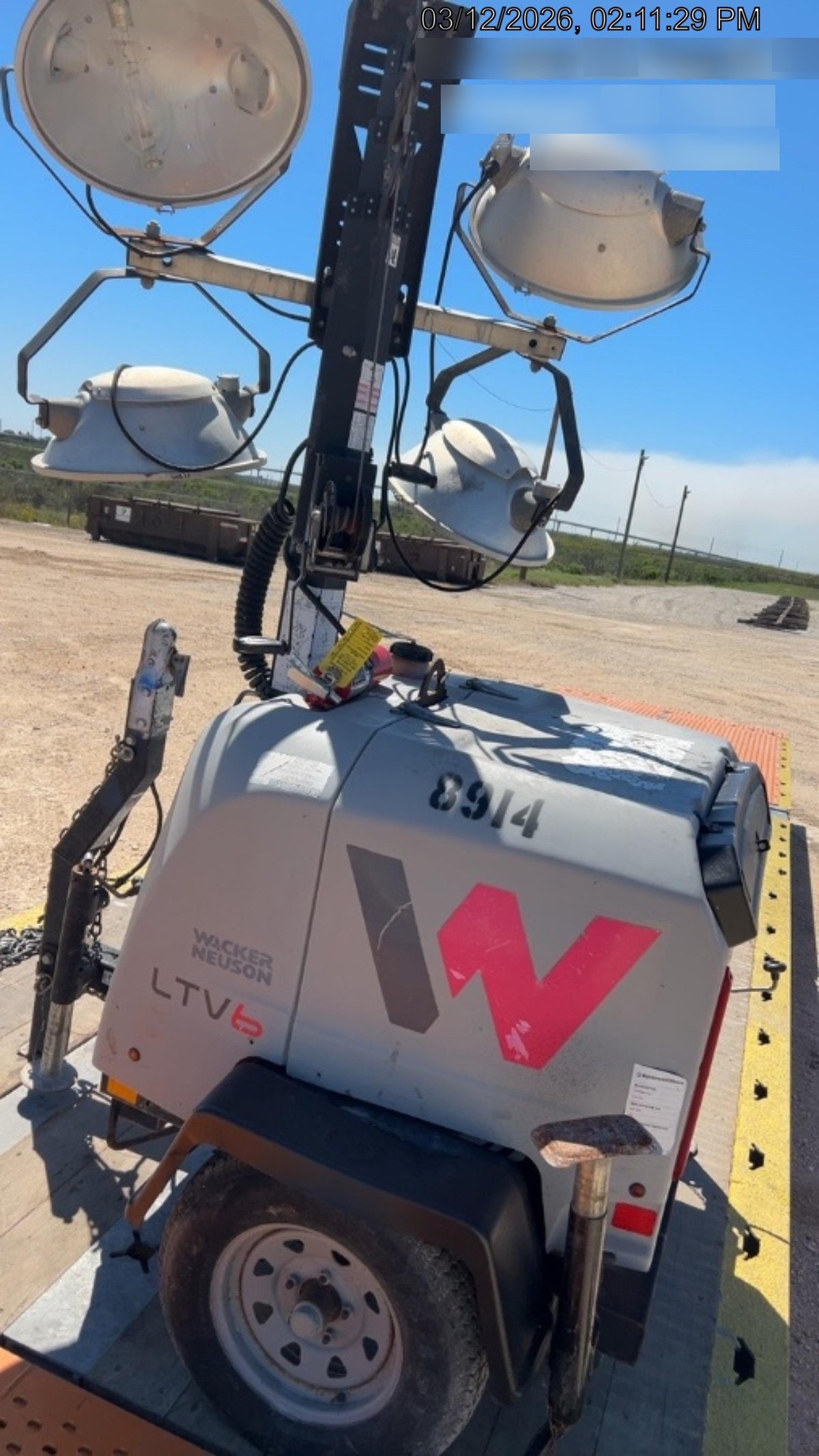 2018 Wacker Neuson LTV6L-MH Wacker Neuson LTV6L Towable Light Tower