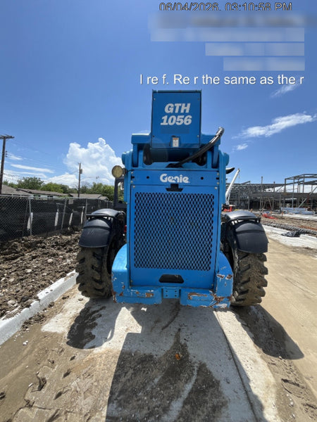 2019 Genie GTH-1056 Canopy, Solid RT Tires, LED Work Lights, Beacon 60" QA Carriage, 60" Forks