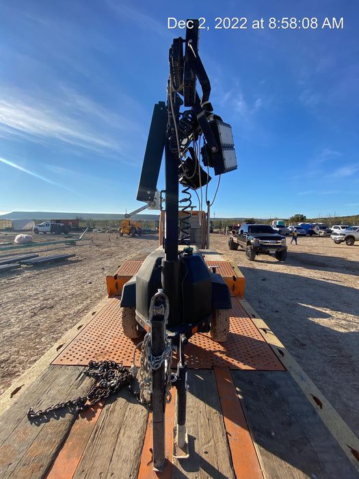 Allmand NLV3GR (4) LED Light Fixture 350W, 23' Vertical Mast, 3kW Prime, Towable, Deep Sea L401, Leveling Jacks, Yanmar T4F 5.8hp