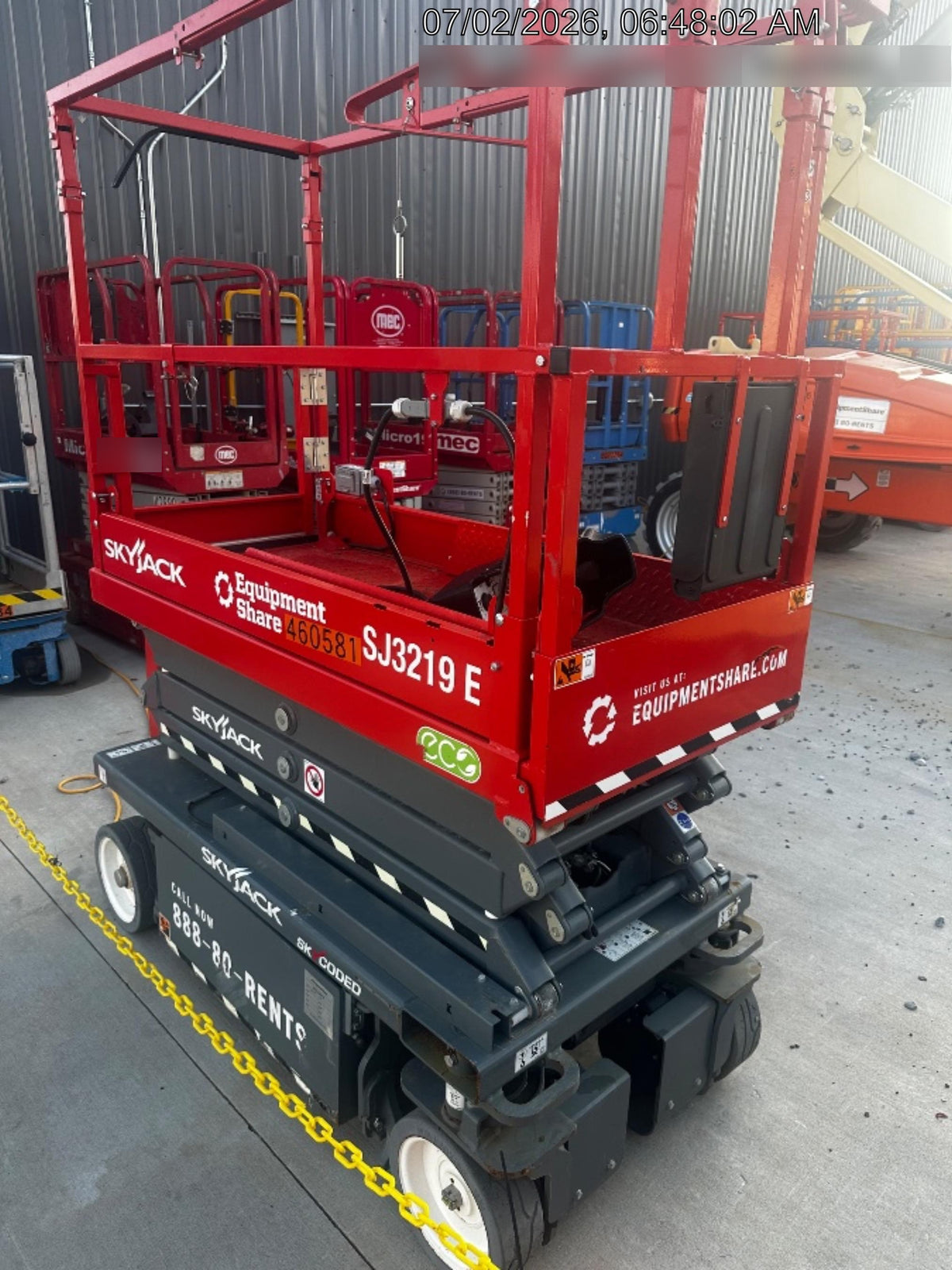 2024 Skyjack SJ3219 Electric Drive, Sld NM Tires, DBcns, RFRails, Power to Platform, T3 + Access Control