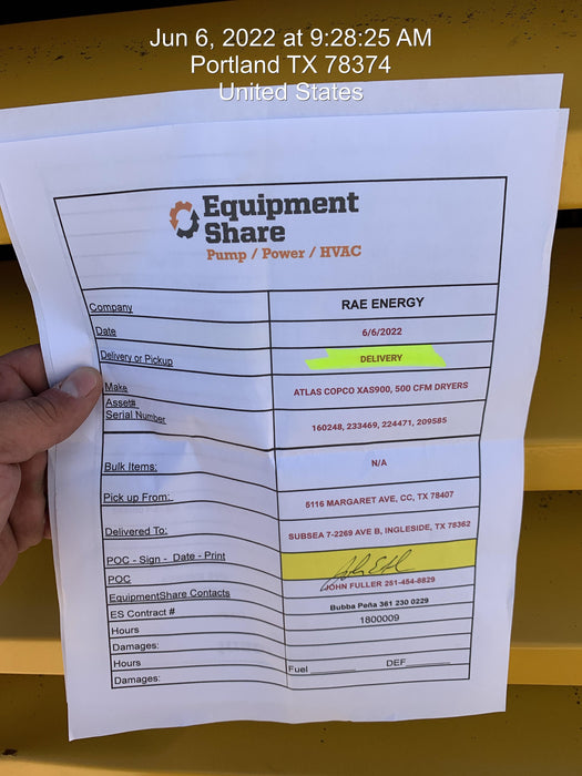 2021 ATLAS COPCO XAS 900
