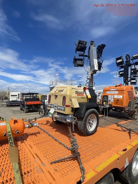 2022 Allmand NLV3GR (4) LED Light Fixture 350W, 23' Vertical Mast, 3kW Prime, Towable, ES Decals, T3