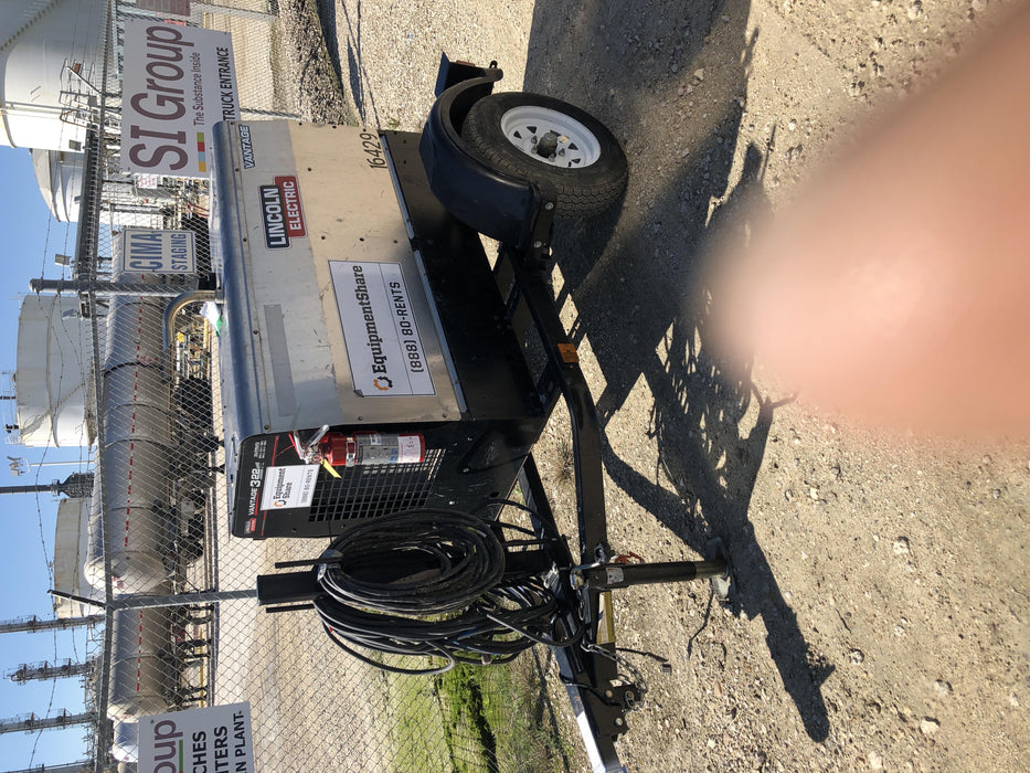 2018 Lincoln Electric Vantage 322 Lincoln Vantage 322 Welder Ready Pak 3 - Vantage 322, Trailer, Fender and light kit, Cable rack