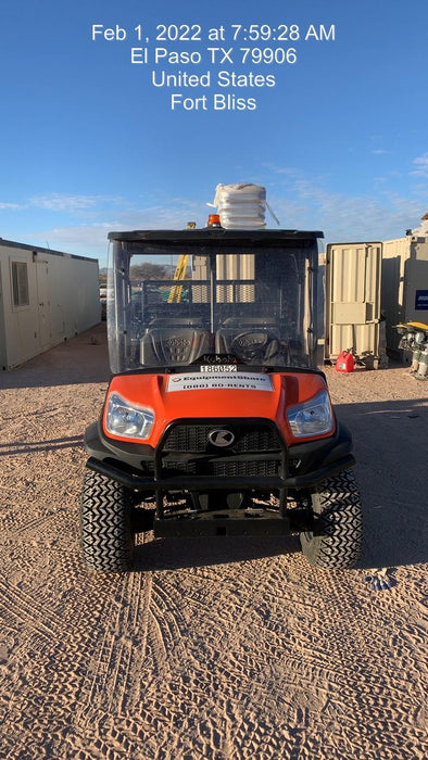 2021 Kubota RTV-X1140W-H Plastic Canopy, Windshield Acrylic Clear, LED Strobe Light, Wire Harness Kit, Back up Alarm