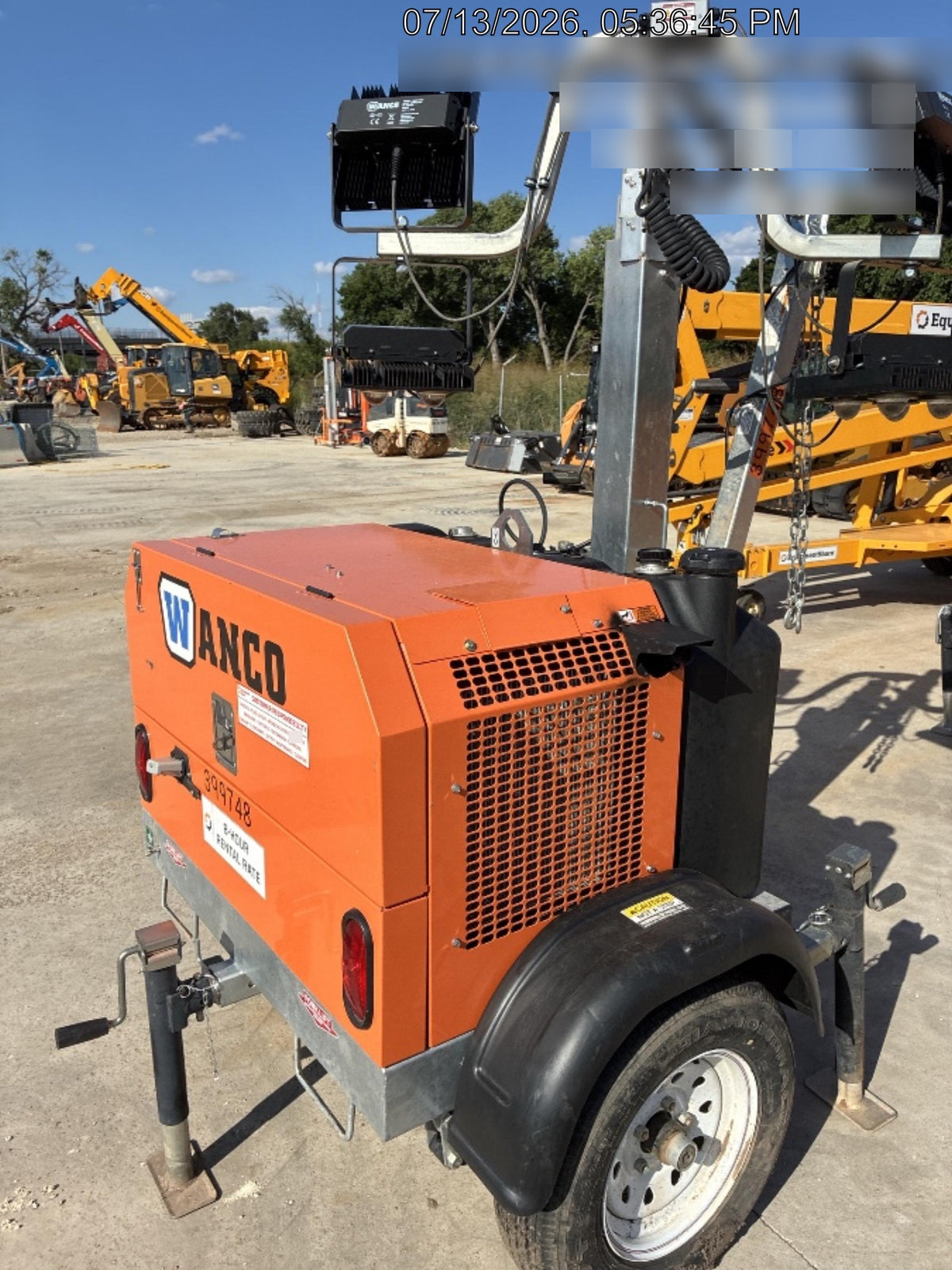 2024 Wanco WLTT-4MM4K Diesel, Deep Sea Controller, Shore Power Plug, Auto Start, (4) 350W LED Floodlights, 4kW Generator, 60 Gal Fuel Tank, 2" Ball, T3
