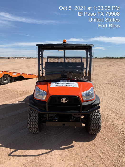 2021 Kubota RTV-X1140W-H Plastic Canopy, Windshield Acrylic Clear, LED Strobe Light, Wire Harness Kit, Back up Alarm