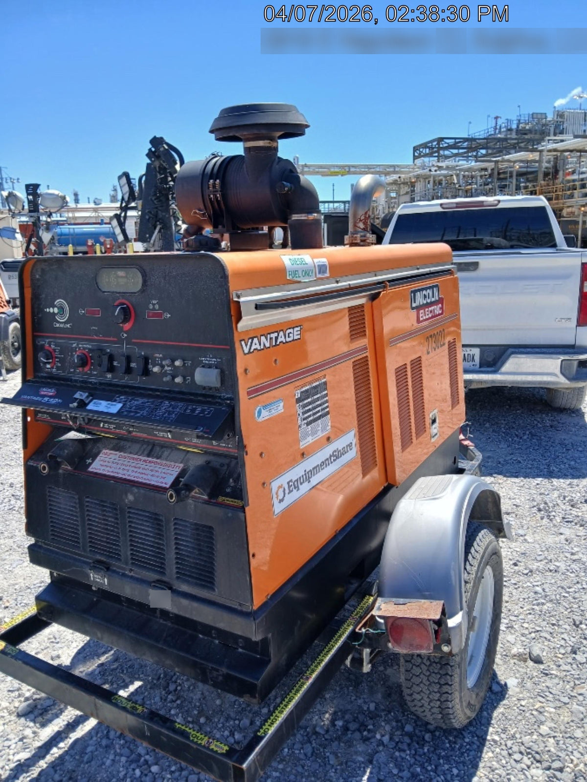 2022 Lincoln Electric Vantage 549X Crosslink Technology, Trailer Mounted, ES Decals, T3