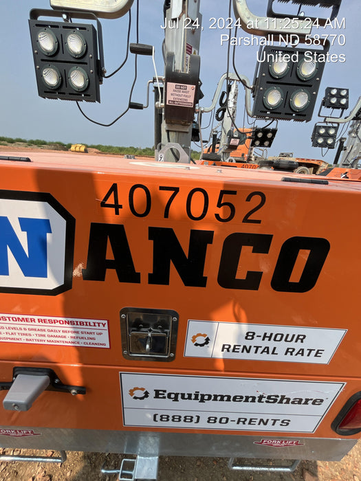 2024 Wanco WLTT-4MM4K Diesel, Deep Sea Controller, Shore Power Plug, Auto Start, (4) 350W LED Floodlights, 4kW Generator, 60 Gal Fuel Tank, 2" Ball, T3