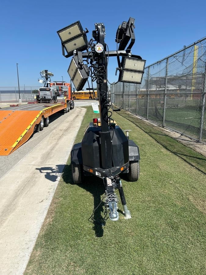 2022 Allmand NLV3GR (4) LED Light Fixture 350W, 23' Vertical Mast, 3kW Prime, Towable, ES Decals, T3