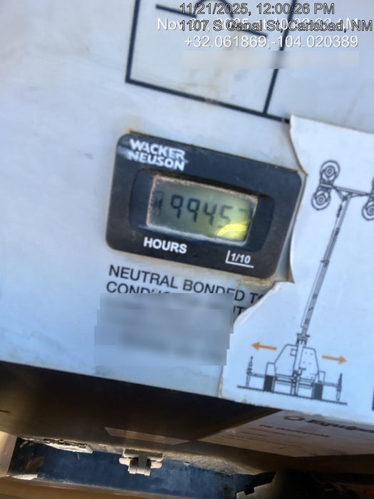 Wacker Neuson LTV6K-MH Wacker Neuson LTV6K Towable Light Tower