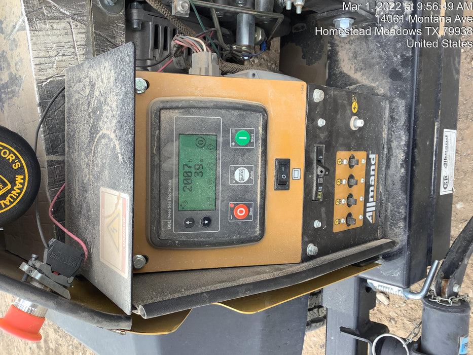 2021 Allmand NLV3GR (4) LED Light Fixture 350W, 23' Vertical Mast, 3kW Prime, Towable, Deep Sea L401, Leveling Jacks, Yanmar T4F 5.8hp