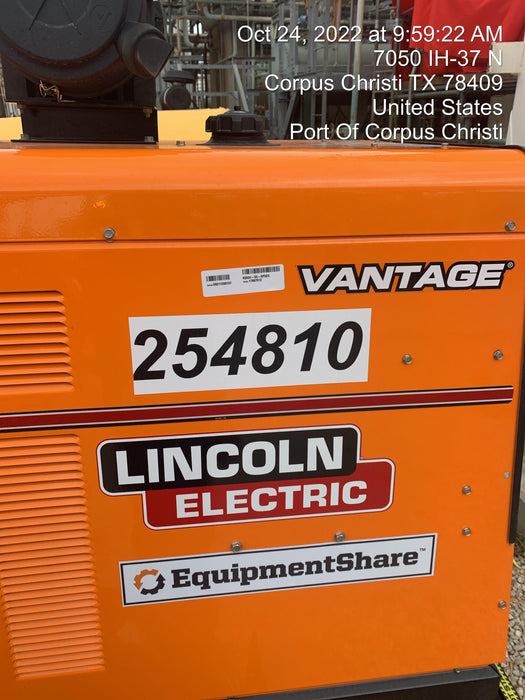 2022 Lincoln Electric Vantage 549X Crosslink Technology, Trailer Mounted