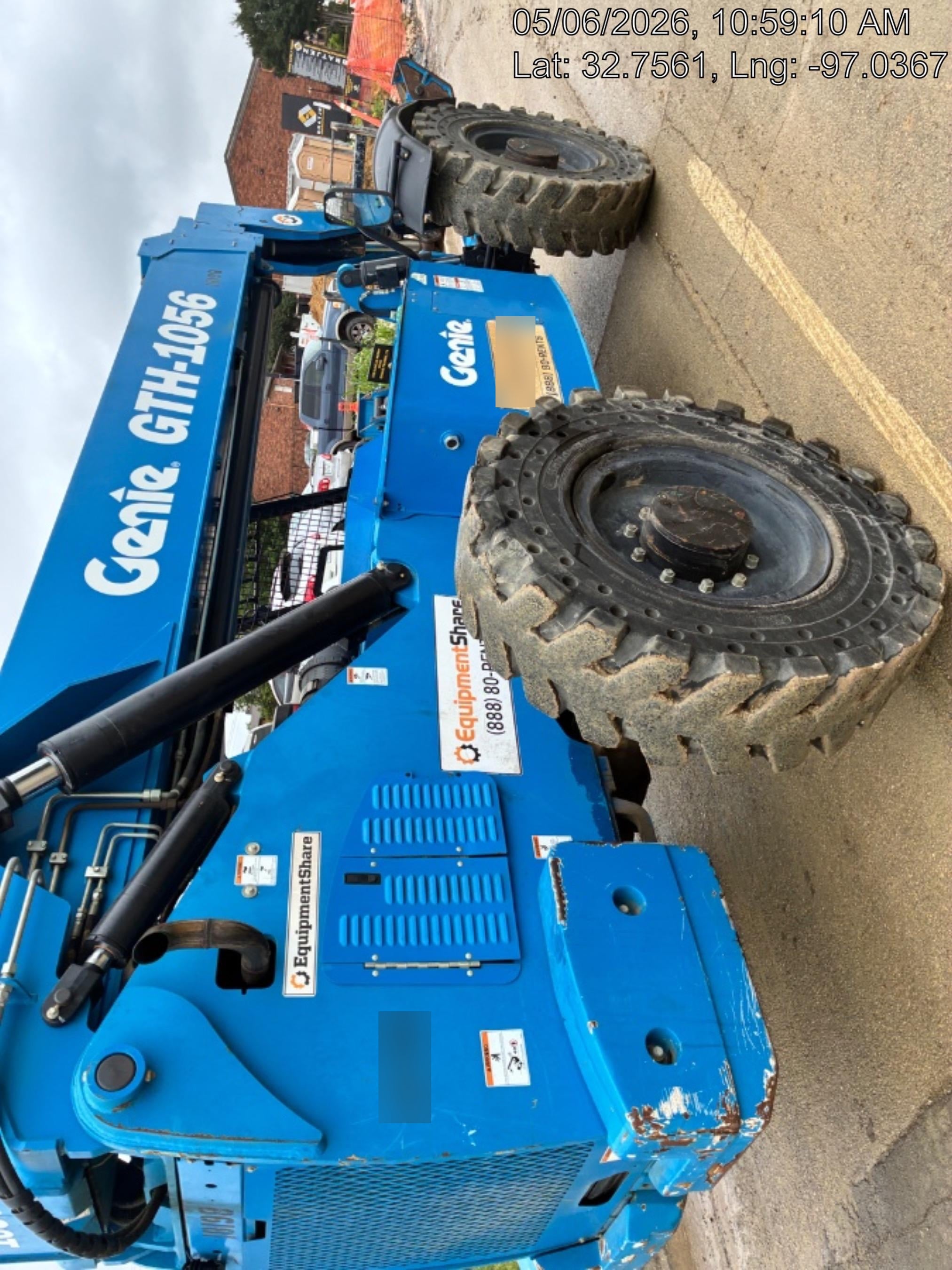 2018 Genie GTH-1056 Genie GTH-1056 w/ROPS, Work Lights, Solid Tires, RH Cab Mesh, Beacon, 60" Carriage and Forks