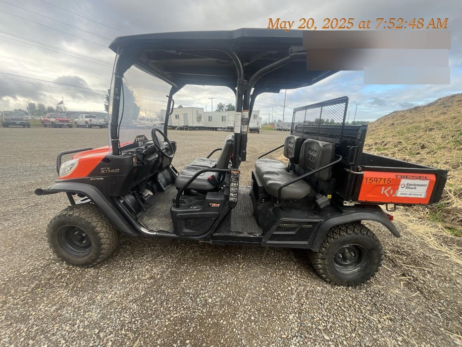2021 Kubota RTV-X1140W-H Plastic Canopy, Windshield Acrylic Clear, LED Strobe Light, Wire Harness Kit, Back up Alarm