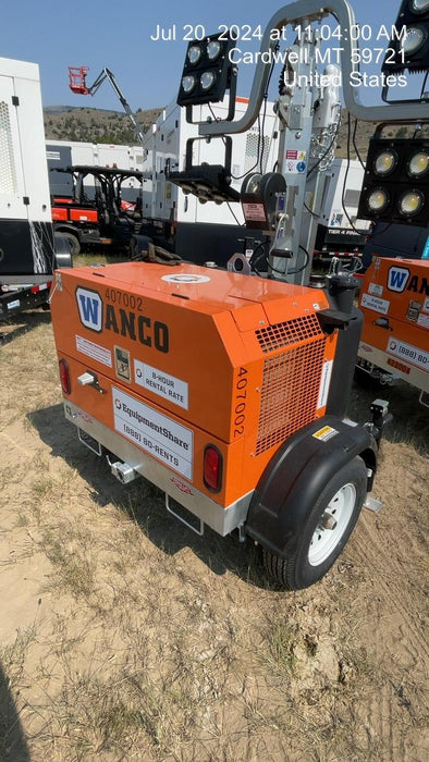 2024 Wanco WLTT-4MM4K Diesel, Deep Sea Controller, Shore Power Plug, Auto Start, (4) 350W LED Floodlights, 4kW Generator, 60 Gal Fuel Tank, 2" Ball, T3