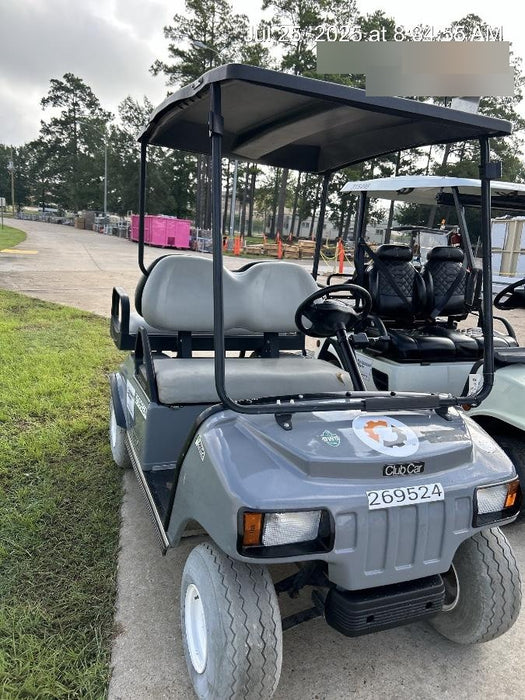 2022 Club Car CA100E Canopy, Fold down Windshield, Beacon, Back up Alarm, All-Trail Trials, HD 8 V Batteries, Trailer Hitch and Ball