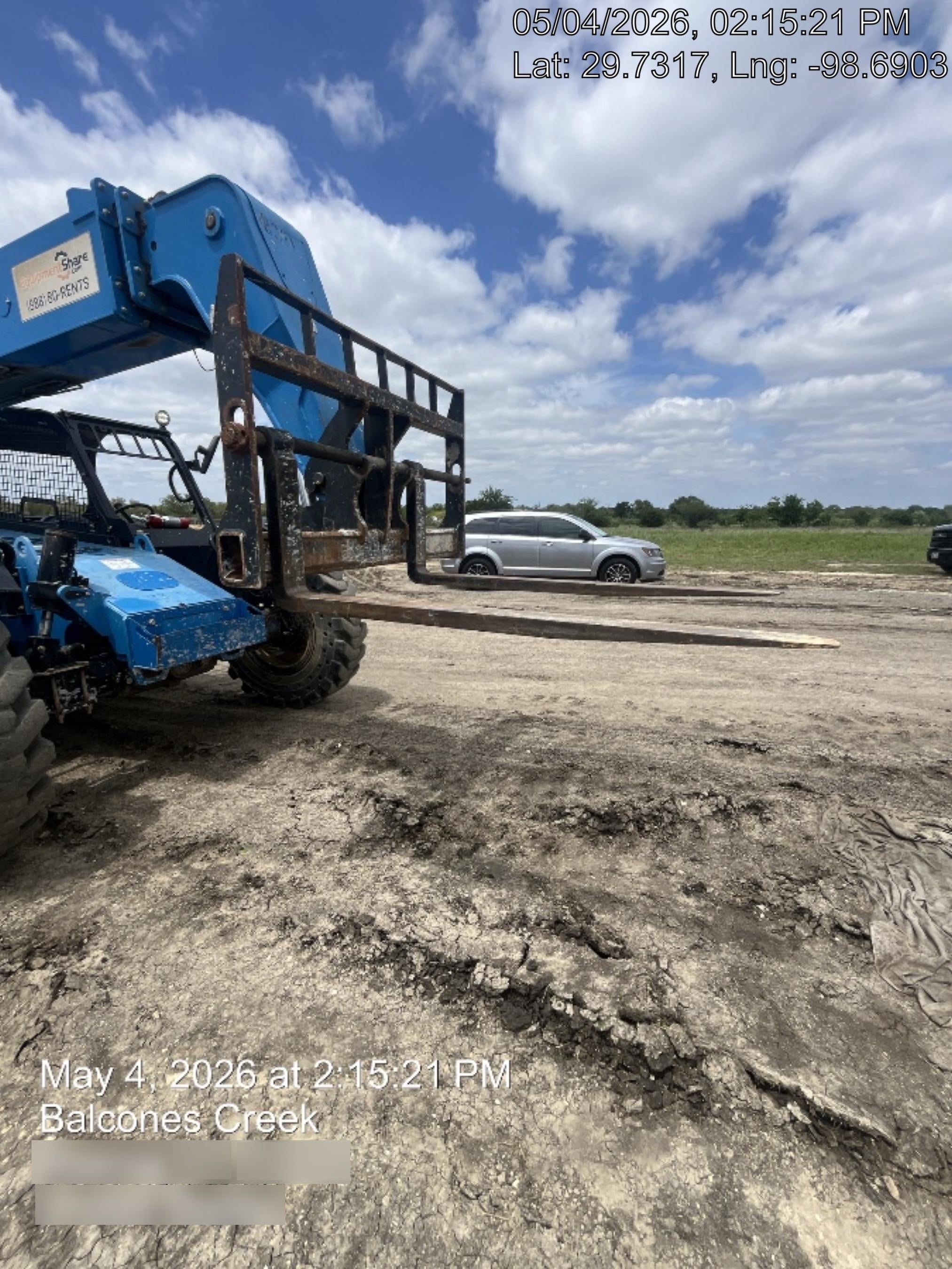 2018 Genie GTH-844 Genie GTH-844D w/Open ROPS, Solid Tires, Work Light/Beacon, 60" Carriage and Forks