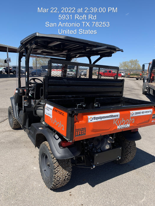 2022 Kubota RTV-X1140W-H Plastic Canopy, Windshield Acrylic Clear, LED Strobe Light, Wire Harness Kit, Back up Alarm