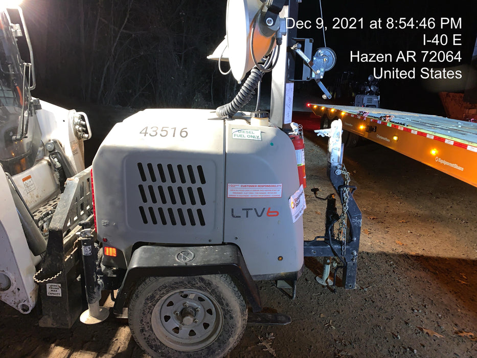 2019 Wacker Neuson LTV6L-MH Wacker Neuson LTV6L Mobile Light Tower w/Fuel Level Sensor Installed