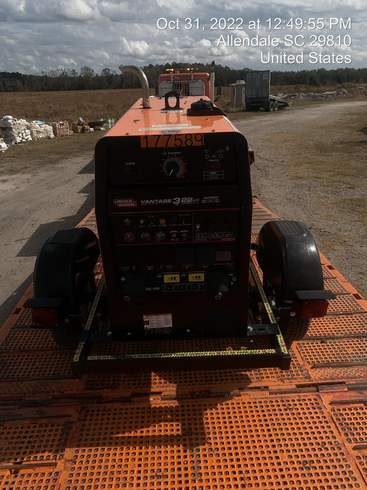 2021 Lincoln Electric Vantage 322 Vantage 322 Ready Pak 3 w/ Decals, ORANGE (includes trailer, cable rack, fender light kit) NO Telematics