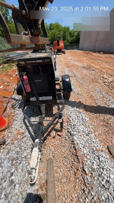 2019 Lincoln Electric Vantage 322 Ready-Pak 3, Two Wheel Trailer, Fender and Light Kit, Cable Rack