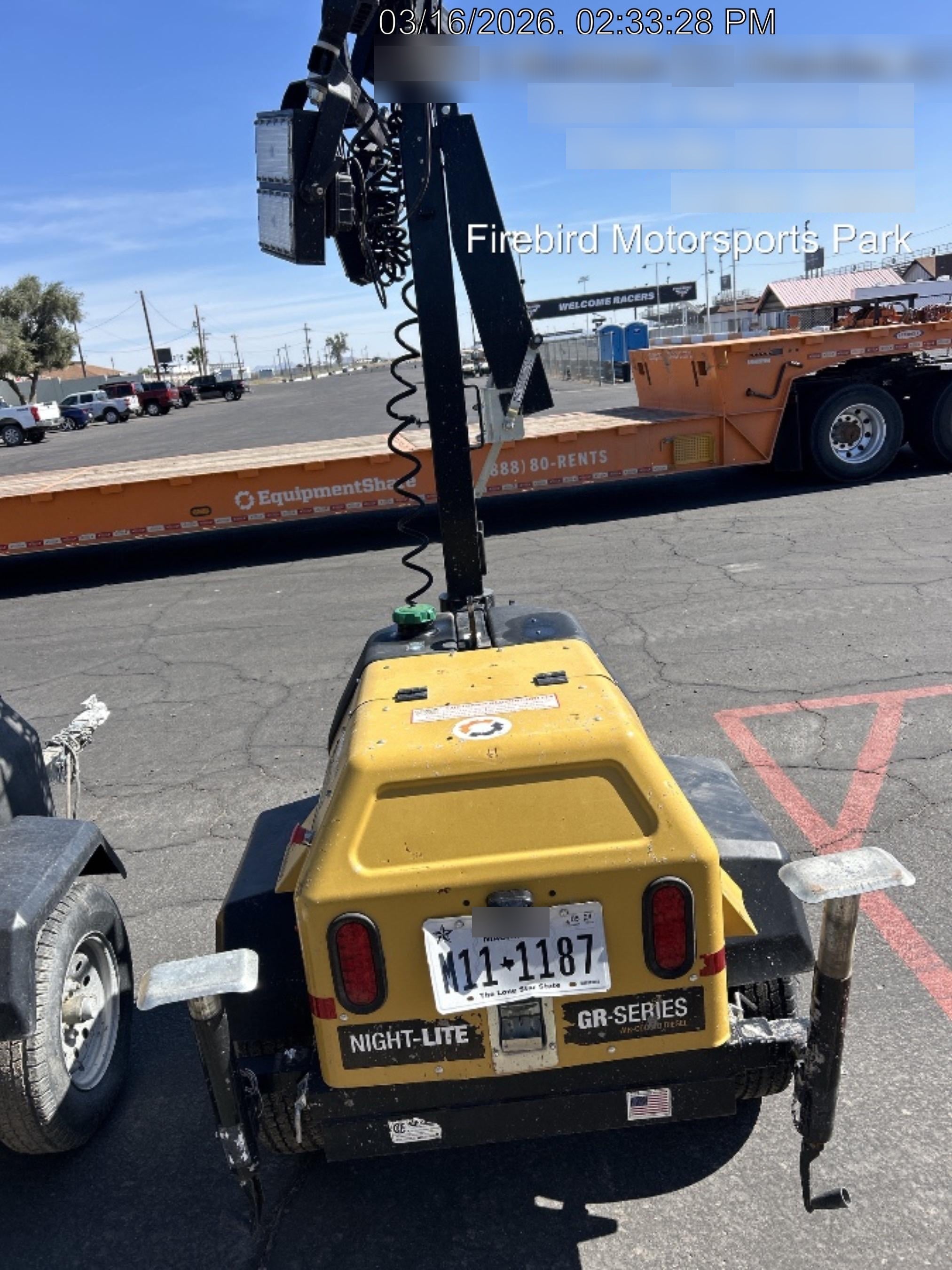 2022 Allmand NLV3GR (4) LED Light Fixture 350W, 23' Vertical Mast, 3kW Prime, Towable, ES Decals, T3