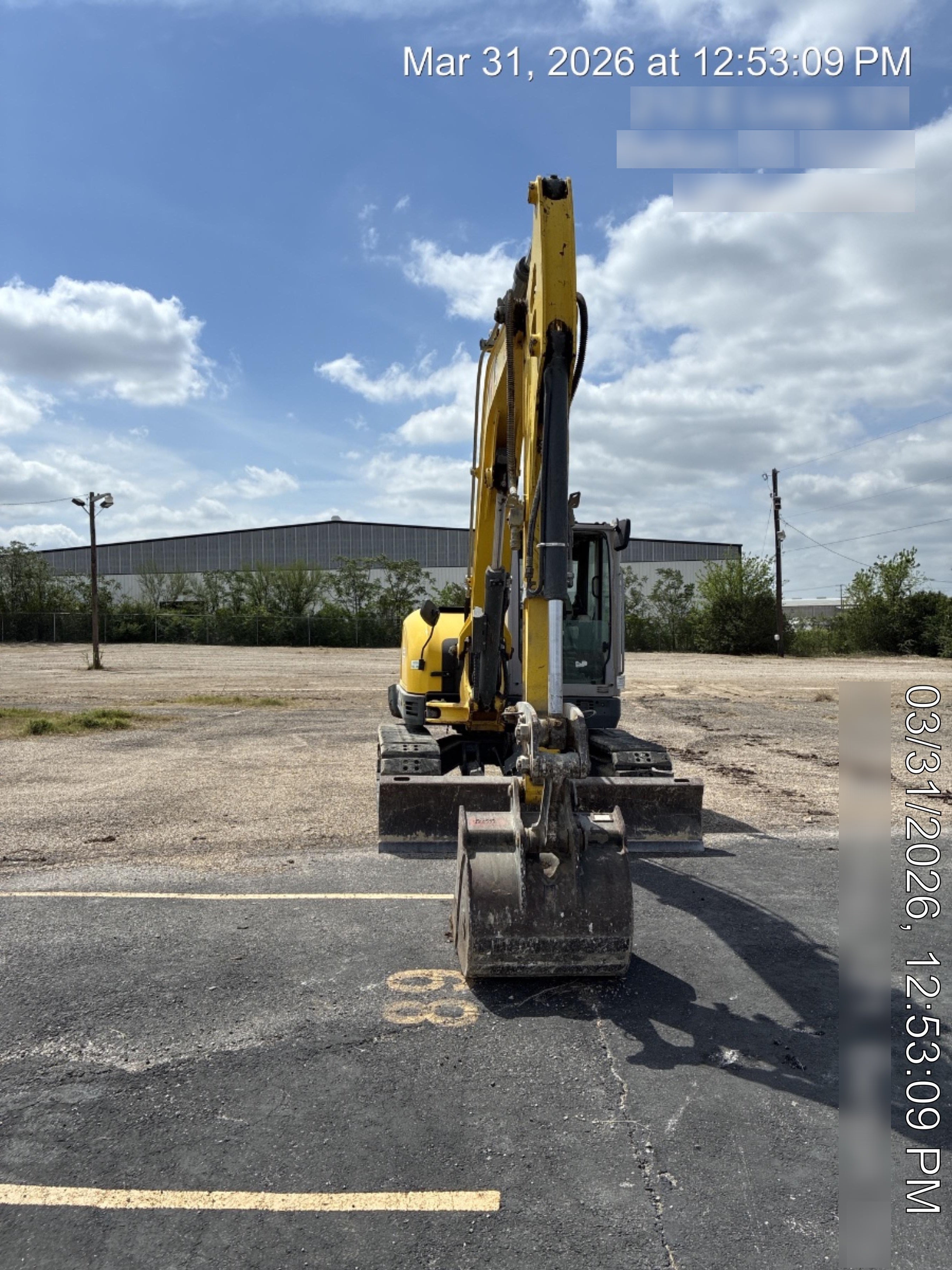 Wacker Neuson ET90 Enclosed Cab, Hybrid Tracks, Long Dipperstick, Bucket