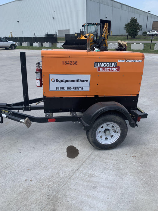 2021 Lincoln Electric Vantage 322 Vantage 322 Ready Pak 3 w/ Decals, ORANGE (includes trailer, cable rack, fender light kit) NO Telematics