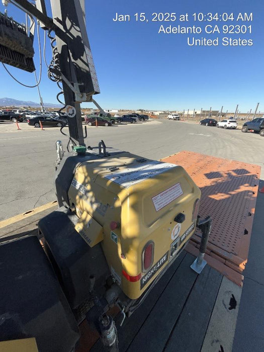 2022 Allmand NLV3GR (4) LED Light Fixture 350W, 23' Vertical Mast, 3kW Prime, Towable, ES Decals, T3