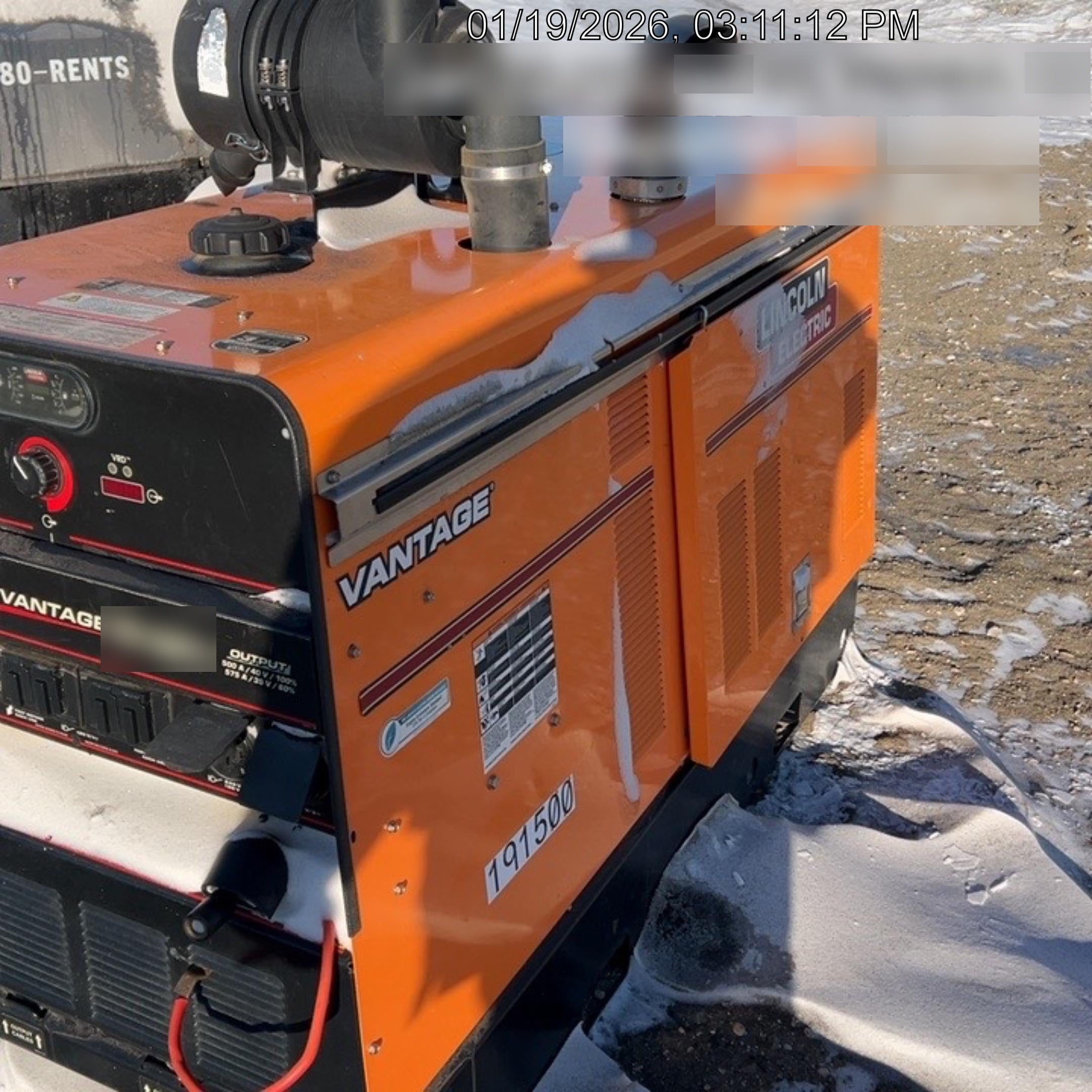 2021 Lincoln Electric Vantage 549X Ready Pak 3, ORANGE (includes trailer, cable rack, fender light kit)
