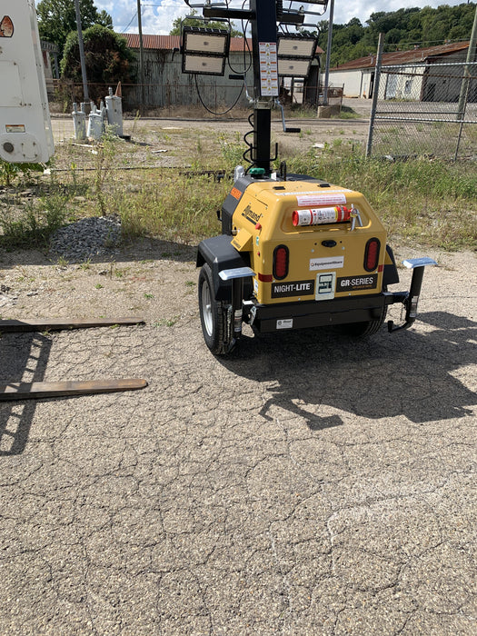 2022 Allmand NLV3GR (4) LED Light Fixture 350W, 23' Vertical Mast, 3kW Prime, Towable, ES Decals, T3