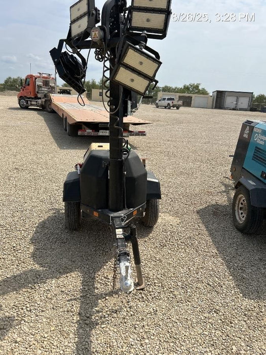 2022 Allmand NLV3GR (4) LED Light Fixture 350W, 23' Vertical Mast, 3kW Prime, Towable, Deep Sea L401, Leveling Jacks, Yanmar T4F 5.8hp