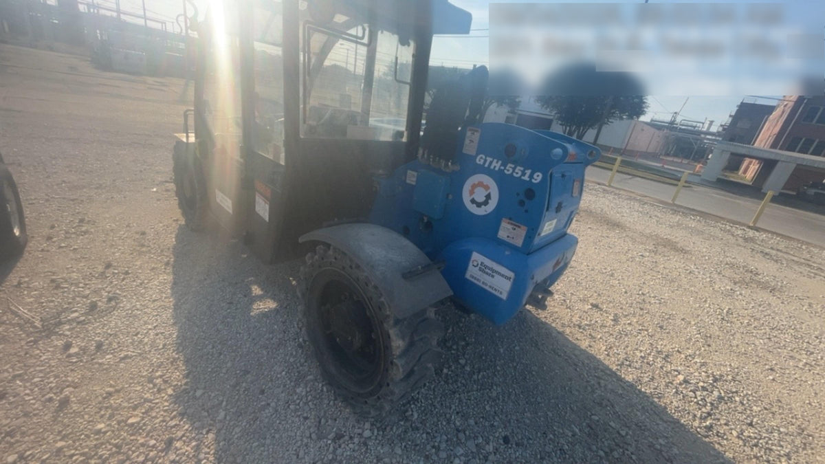 2020 Genie GTH-5519 Cab/Heat/Air, Solid Tires, Work Lights, Beacon, Aux Hydraulics, Back up Alarm w/48" Carriage, 48" Forks