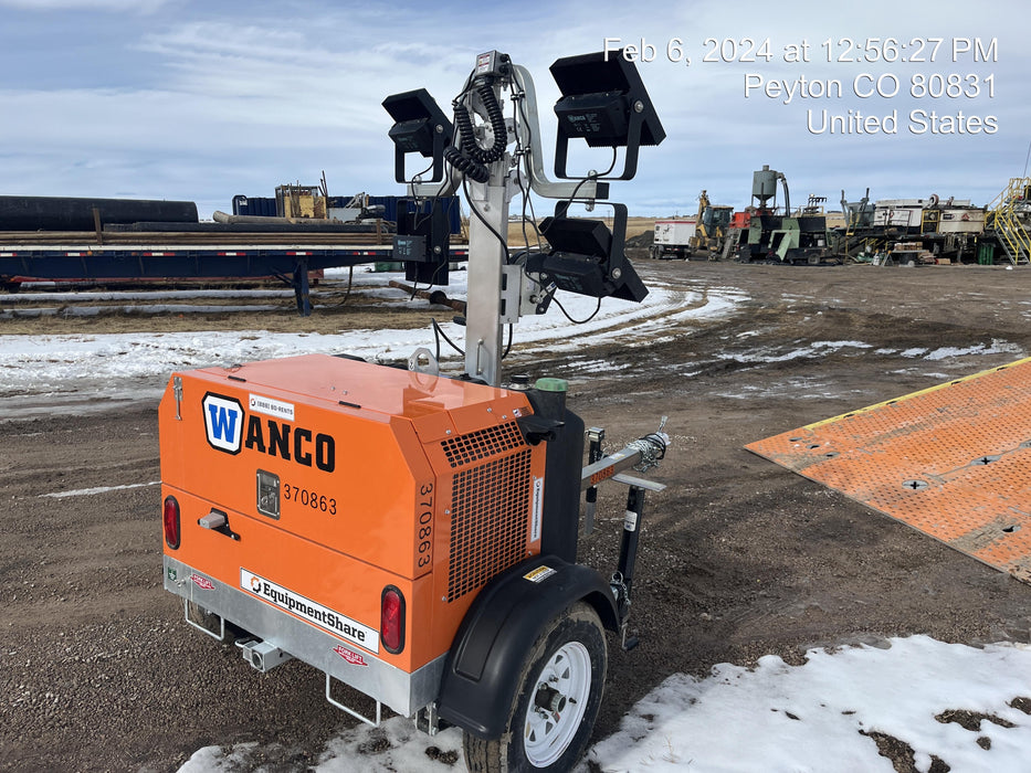 2023 Wanco WLTT-4MM4K Diesel, Deep Sea Controller, Shore Power Plug, Auto Start, (4) 350W LED Floodlights, 4kW Generator, 60 Gal Fuel Tank, 2" Ball, T3