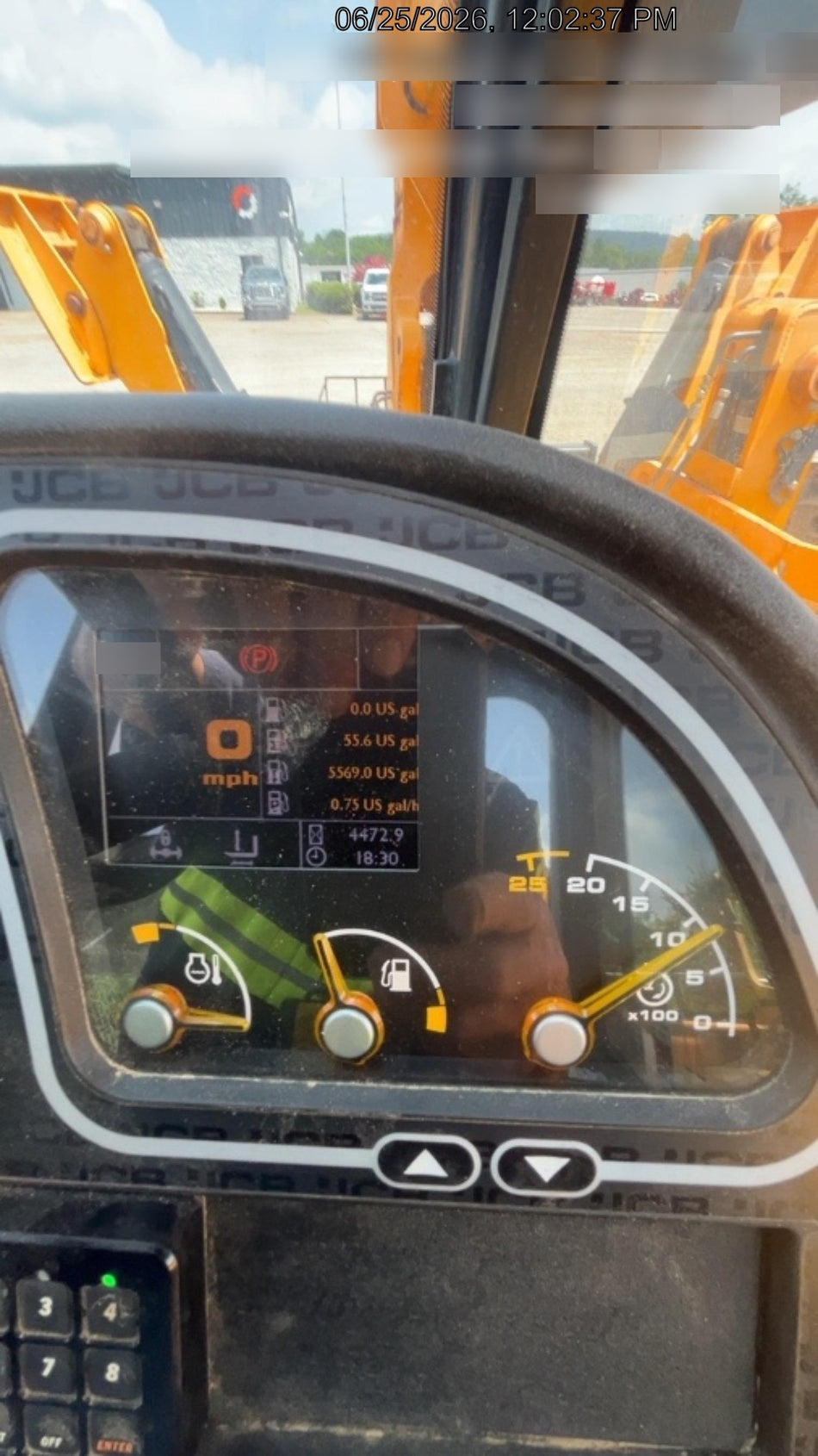 2018 JCB 512-56 JCB 512-56 Telehandler 74 HP w/CAB/HVAC, Beacon, Worklights, Semi Solids Tires, 72" Carriage/Forks