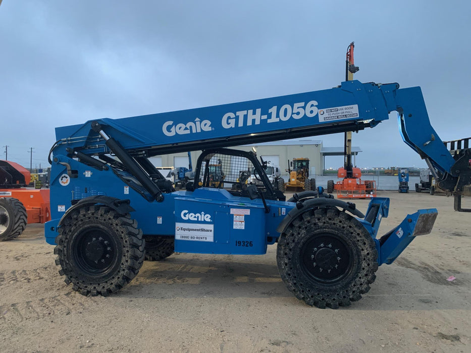 2018 Genie GTH-1056 Genie GTH-1056 w/ROPS, Work Lights, Solid Tires, RH Cab Mesh, Beacon, 60" Carriage and Forks