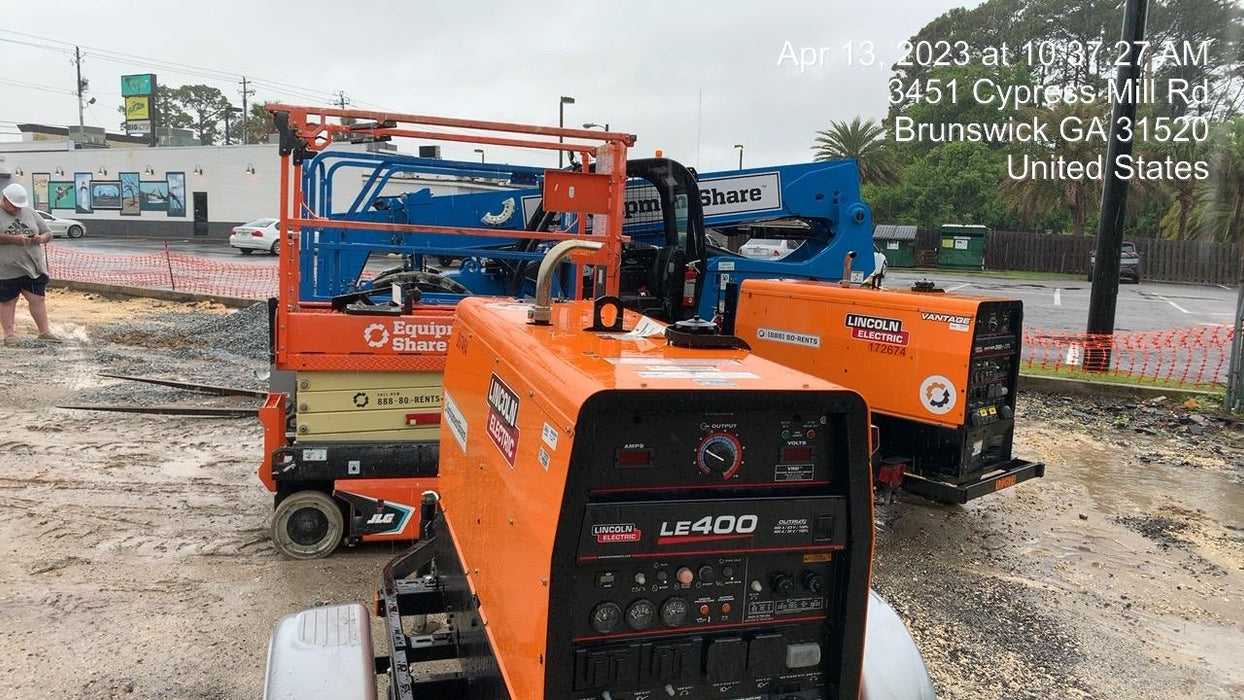 2022 Lincoln Electric LE400 Kubota V1505, Trlr, Cable Rack, Light Kit, ES Decals, T3