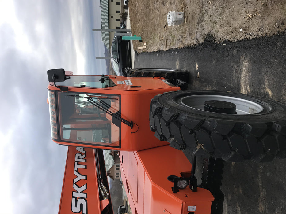 2019 Skytrak 6036 Cab/Heat/Air, Solid Tires, LED Work Lights, Beacon w/50" Carriage, 48" Pallet Forks