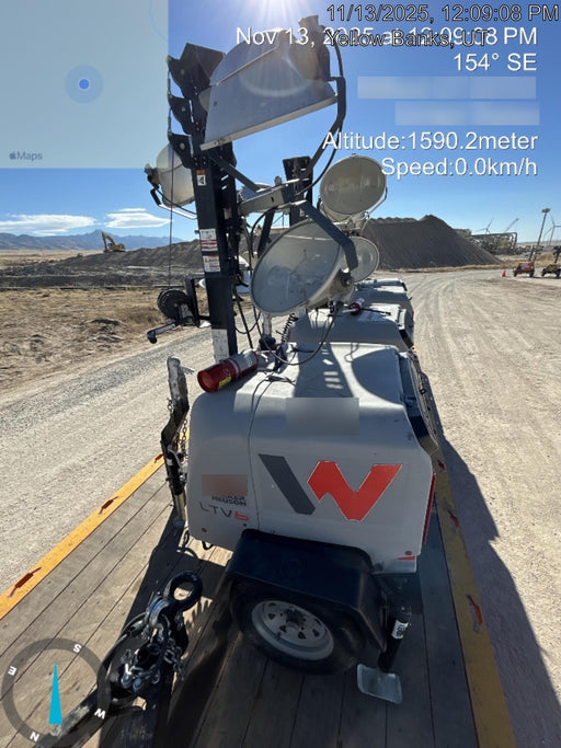 2019 Wacker Neuson LTV6L-MH Wacker Neuson LTV6L Mobile Light Tower w/Fuel Level Sensor Installed