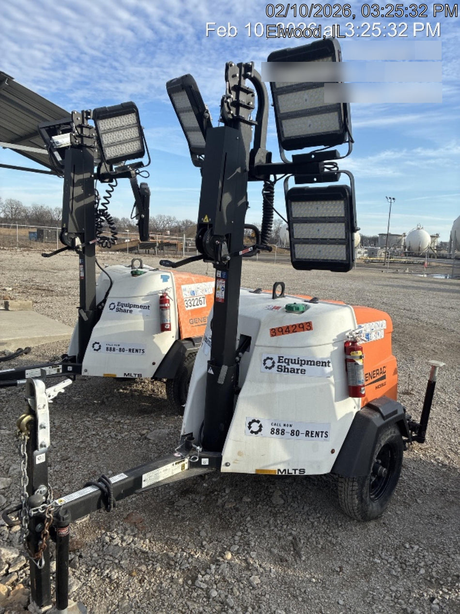 2024 Generac MLT2 Diesel, Flex Switch 120V Input, Powerzone Controller, 
(4) 320W LED Lights, 4kW Generator, 39.9 Gal Fuel Tank, 2" Ball, T3