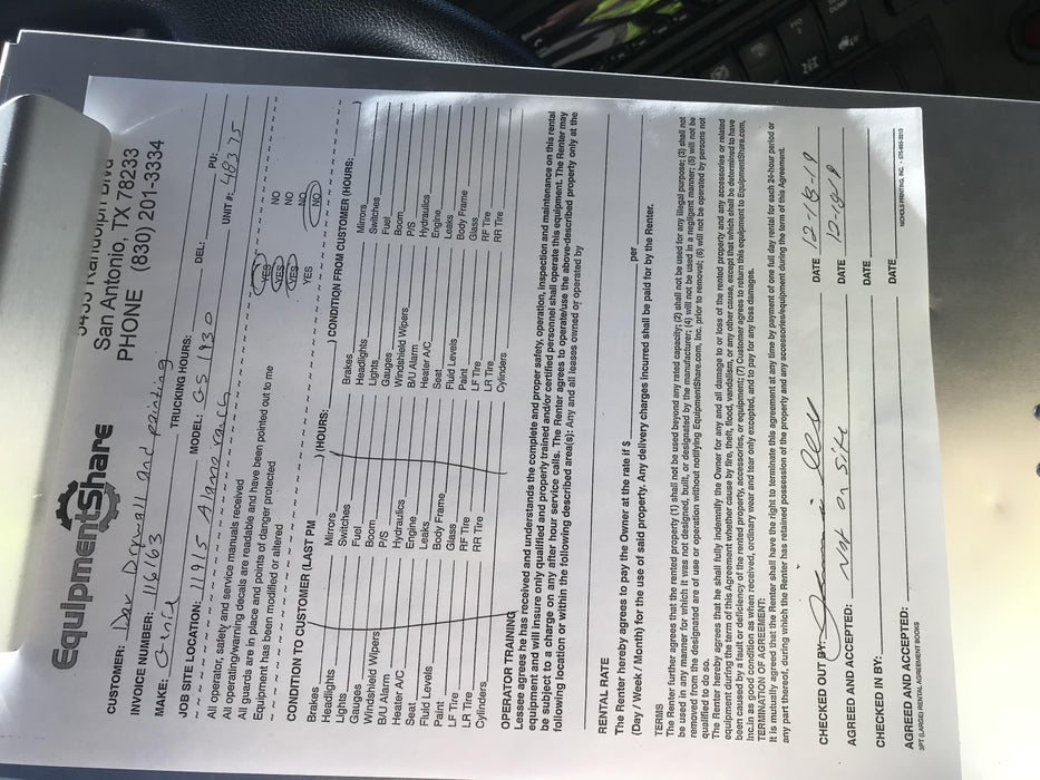 2019 Genie GS-1930 Fixed rails with chain Entry
